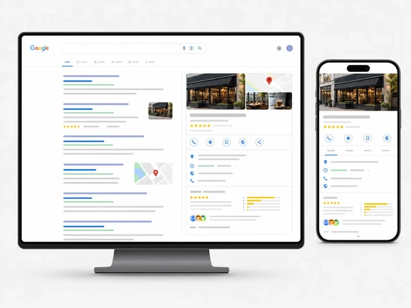 Résultats Google Maps sur smartphone — domination du marché local SEO ATLASEO Casablanca, Maroc